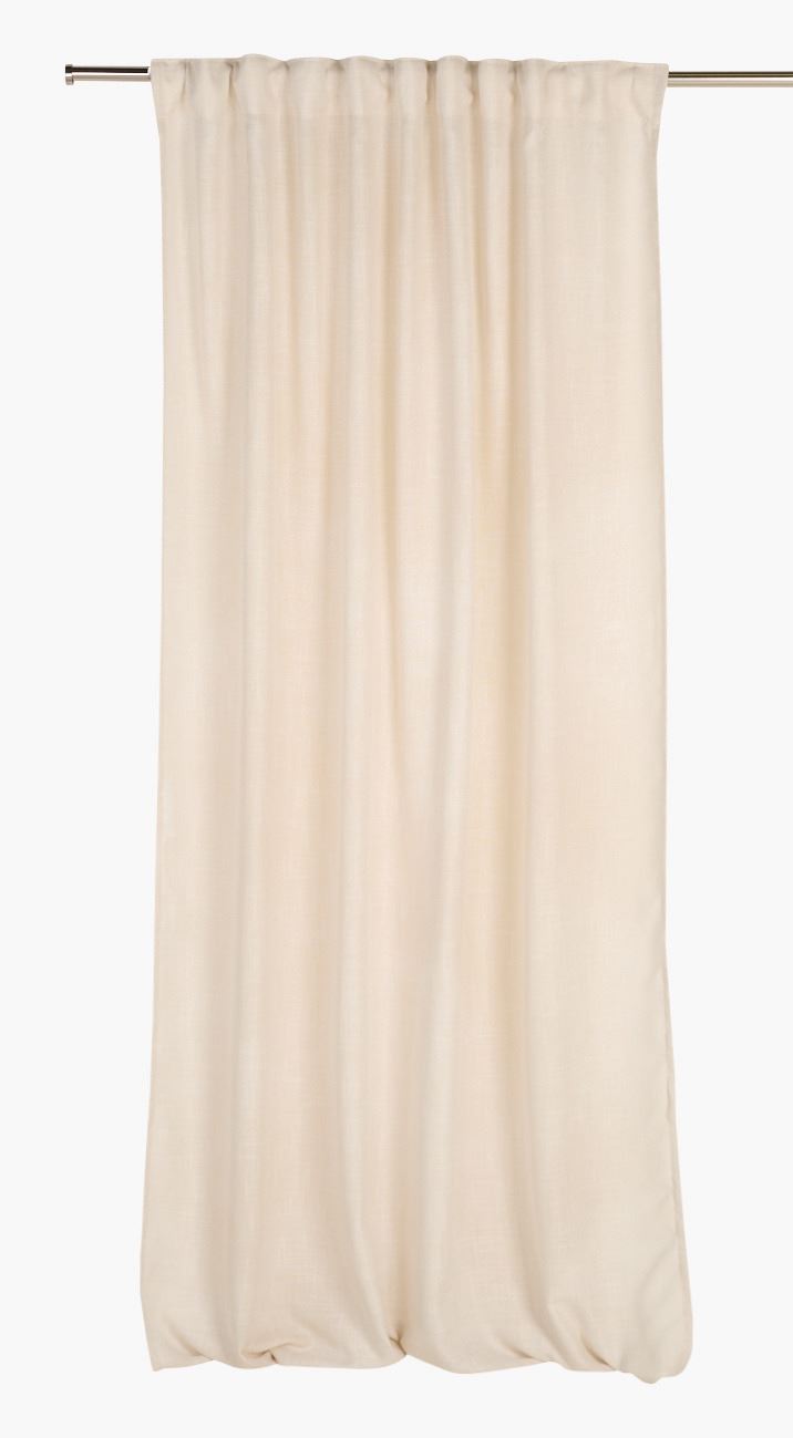 Kardin hele beige - 135x300 cm hele beige - 1
