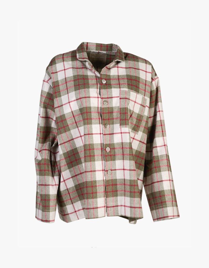 Lõngavärvitud flanellist pidžaamapluus mitmevärviline/punane - one size mitmevärviline/punane - 1