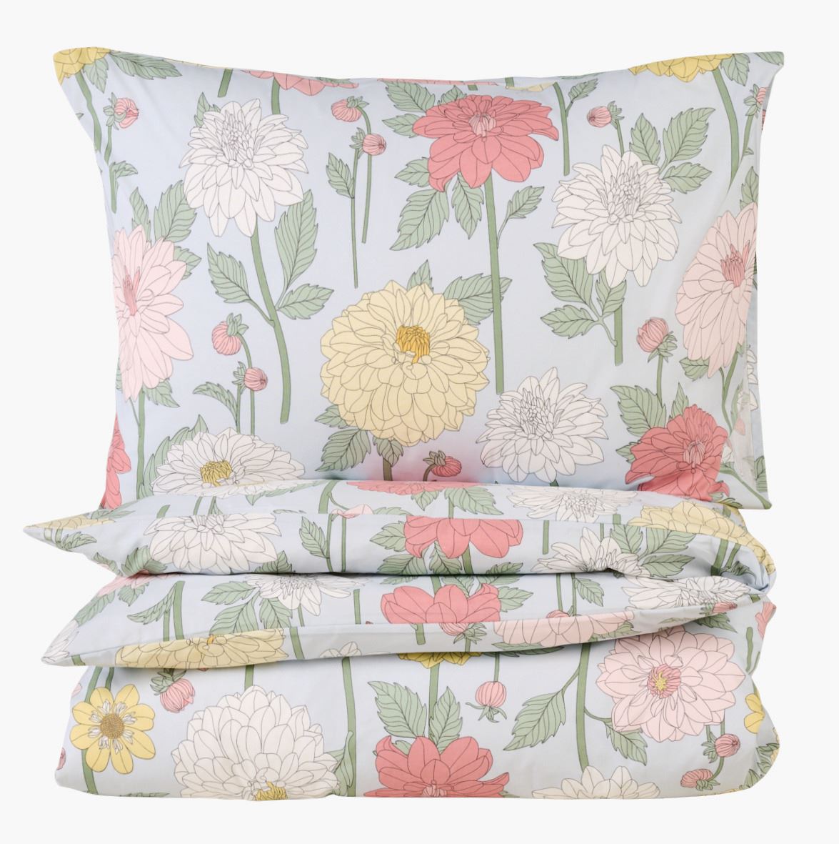 Voodipesukomplekt puuvillane mitmevärviline/sinine - 150x210 cm mitmevärviline/sinine - 1