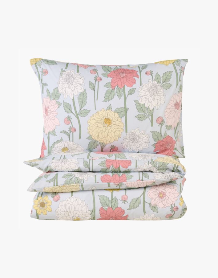 Voodipesukomplekt puuvillane mitmevärviline/sinine - 150x210 cm mitmevärviline/sinine - 1