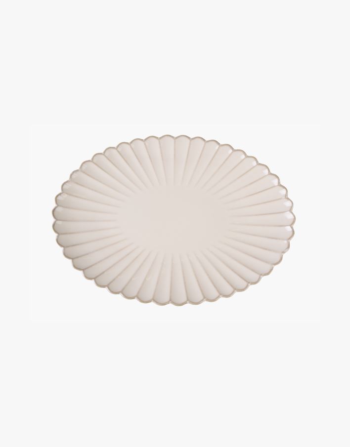 Ovaalne taldrik valge - 36x26 cm valge - 1