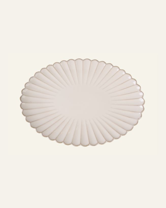 Ovaalne taldrik valge - 36x26 cm valge - 1