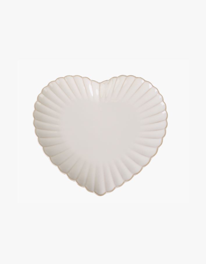 Südamekujuline taldrik valge - 21,5x19,5 cm valge - 1