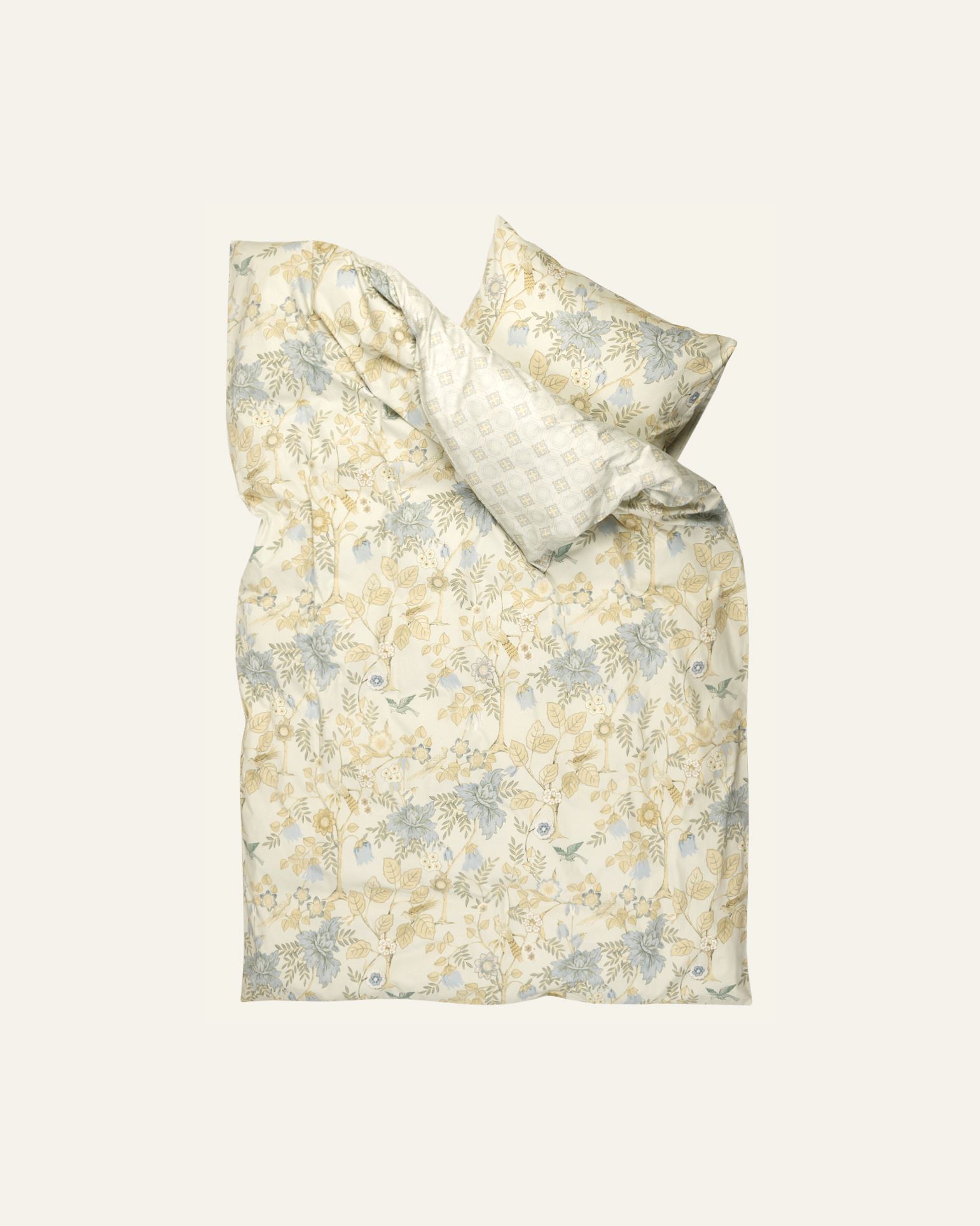 Voodipesukomplekt satiinpuuvillane mitmevärviline/roheline - 2