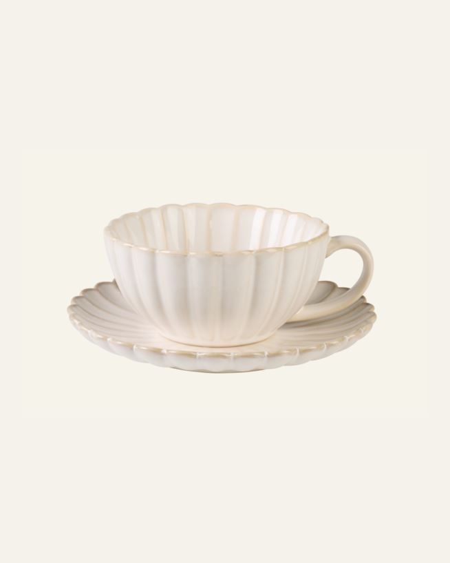 Tass alustaldrikuga valge - 250ml valge - 1