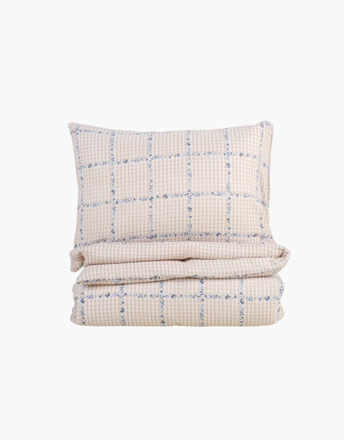 Voodipesukomplekt krepp-puuvillane mitmevärviline/beez - 150x210 cm mitmevärviline/beez - 1