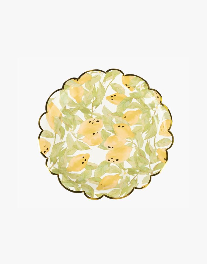 Paberist plaadid 8pk mitmevärviline/kollane - ø22,5 cm mitmevärviline/kollane - 1