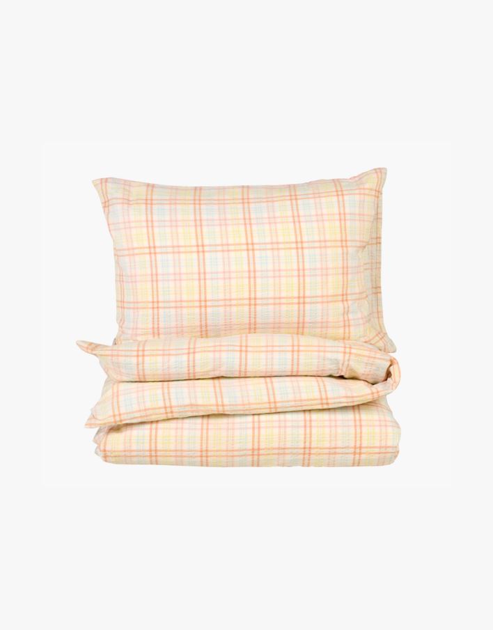 Voodipesukomplekt lõimvärvitud krepp-puuvill mitmevärviline - 150x210 cm mitmevärviline - 1