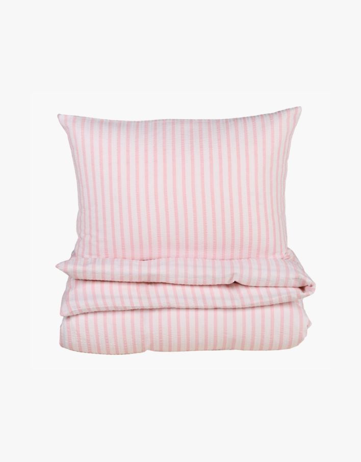 Voodipesukomplekt krepp-puuvillane hele roosa - 150x210 cm hele roosa - 1