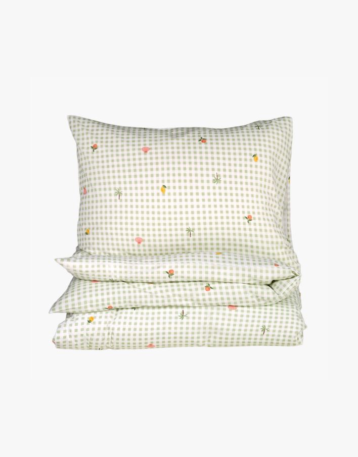 Voodipesukomplekt puuvillane roheline - 150x210 cm roheline - 1