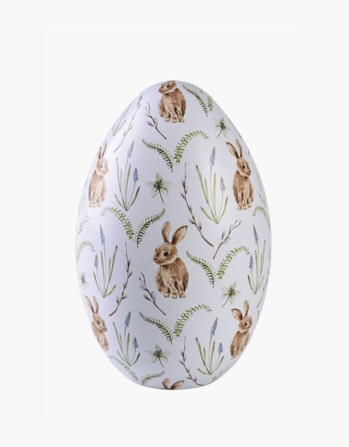 Lihavõttemuna mitmevärviline/valge - 20x13 cm mitmevärviline/valge - 1