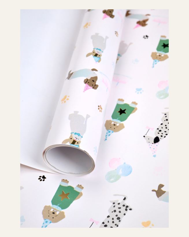 Kinkepaber mitmevärviline/valge - 70cm x 3m mitmevärviline/valge - 1