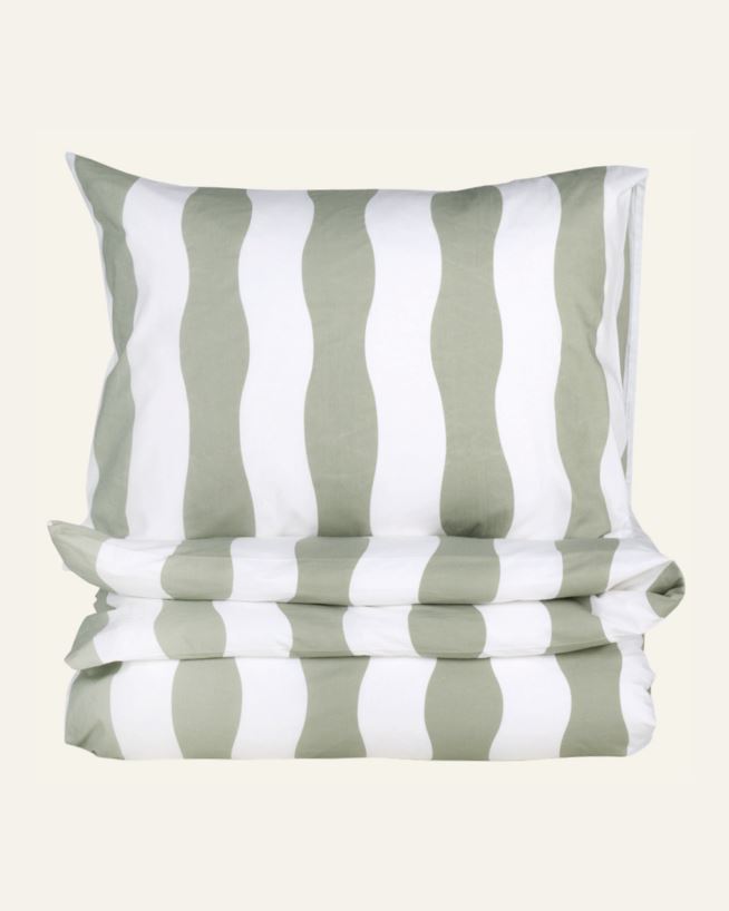 Voodipesukomplekt puuvillane oliiviroheline - 150x210 cm oliiviroheline - 1