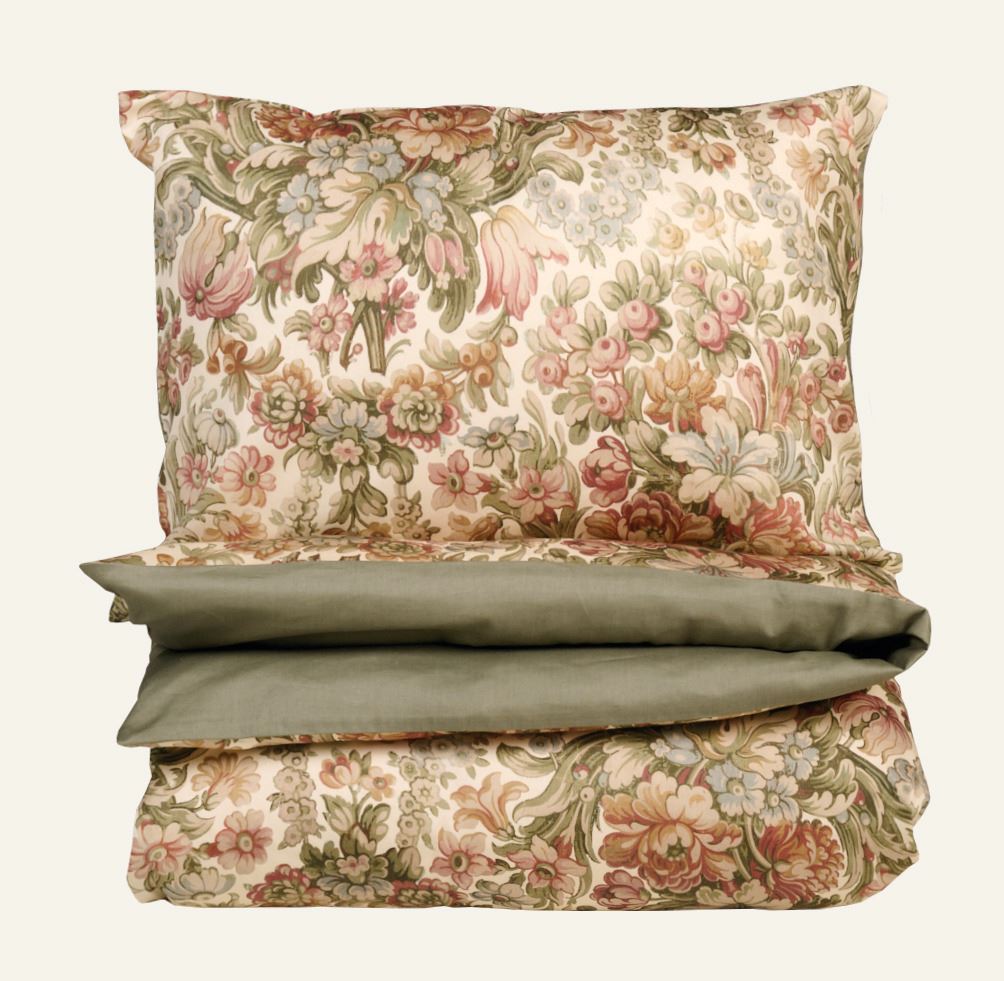Voodipesukomplekt satiinpuuvillane mitmevärviline/roosa - 150x210 cm mitmevärviline/roosa - 1