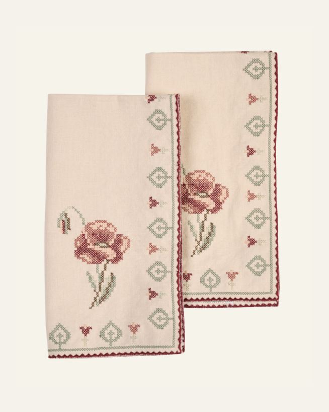 Kangast salvrätik 2tk beež - 45x45 cm beež - 1