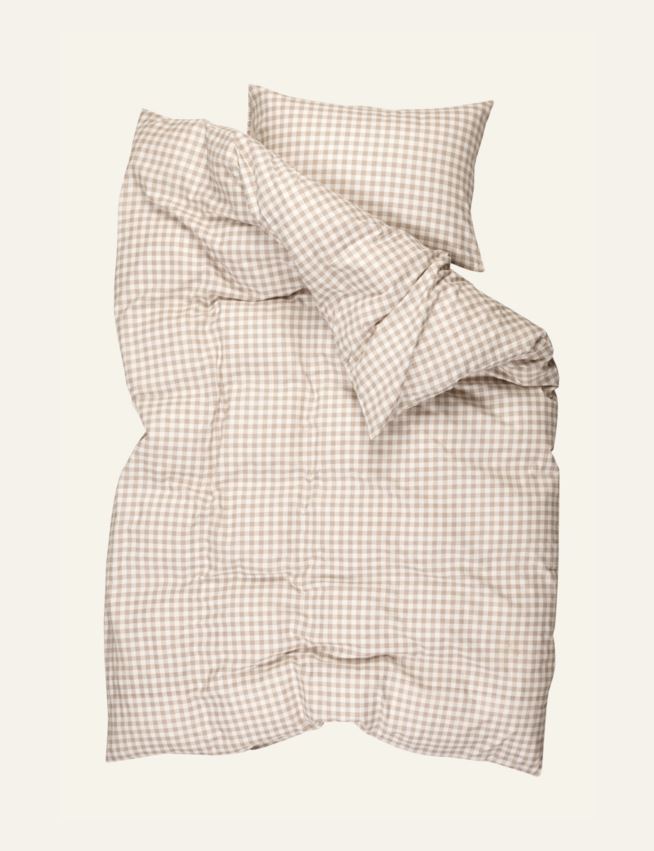 Flanell voodipesukomplekt sand - 2