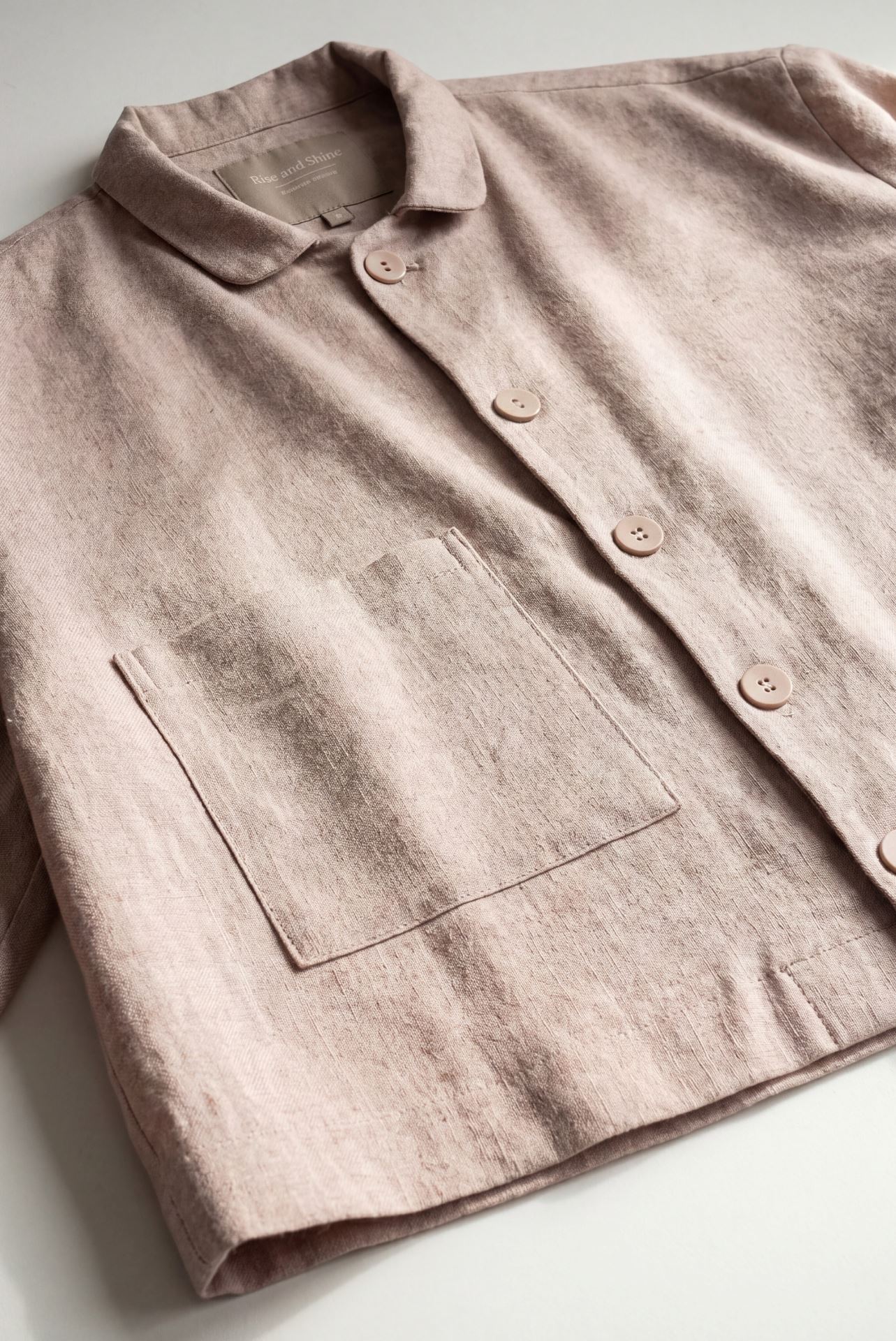 Lõngavärvitud flanellist pidžaamapluus sand - 2