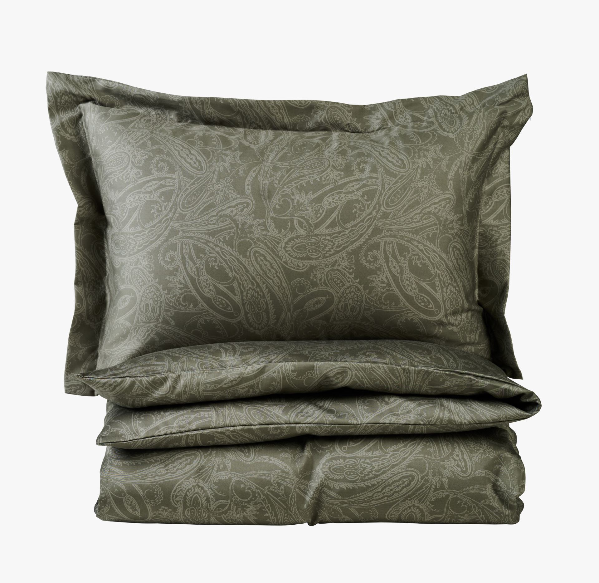 Voodipesukomplekt egiptuse puuvill oliiviroheline - 230x220 cm oliiviroheline - 1