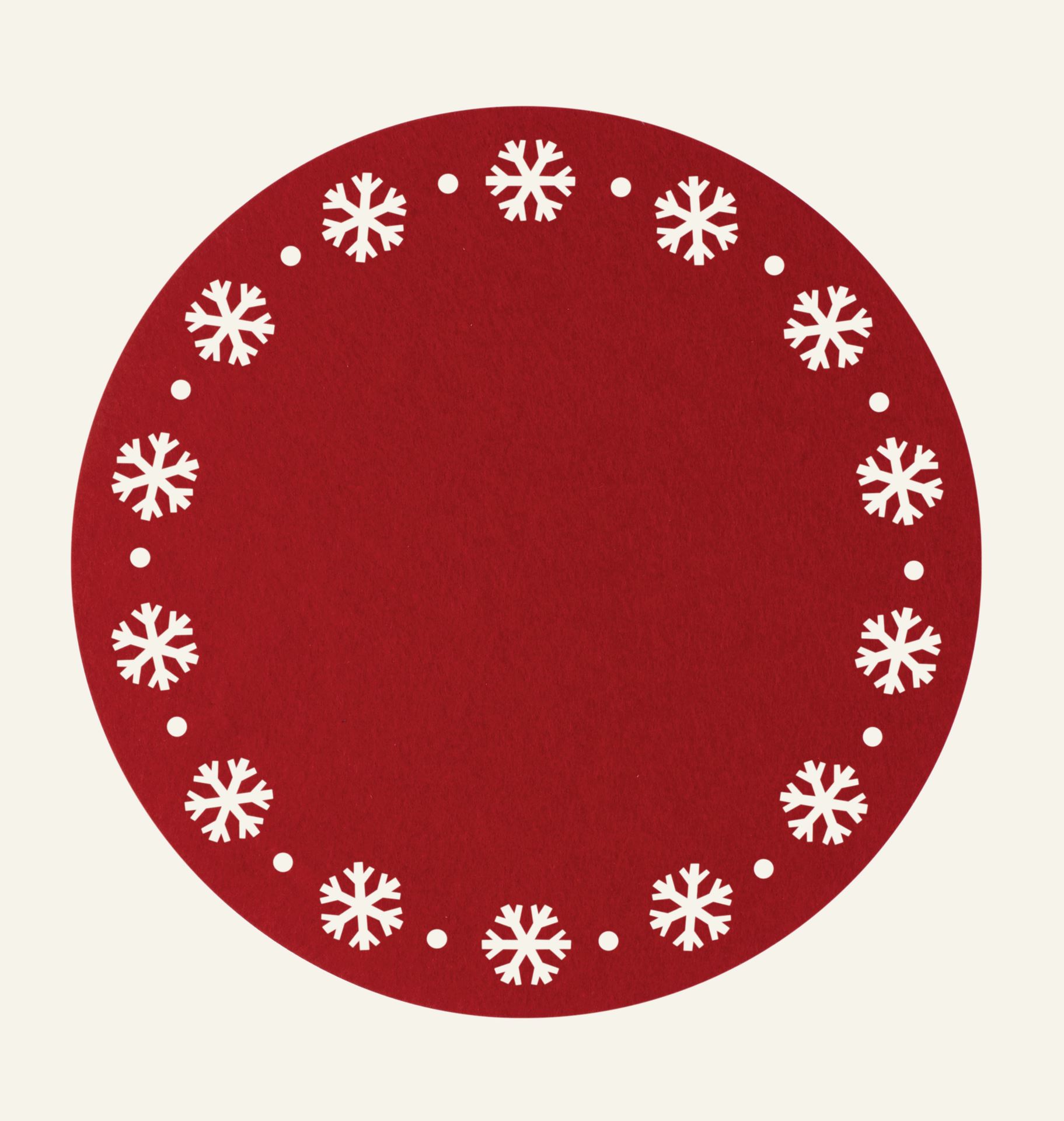 Lauamatt punane - ø38 cm punane - 1