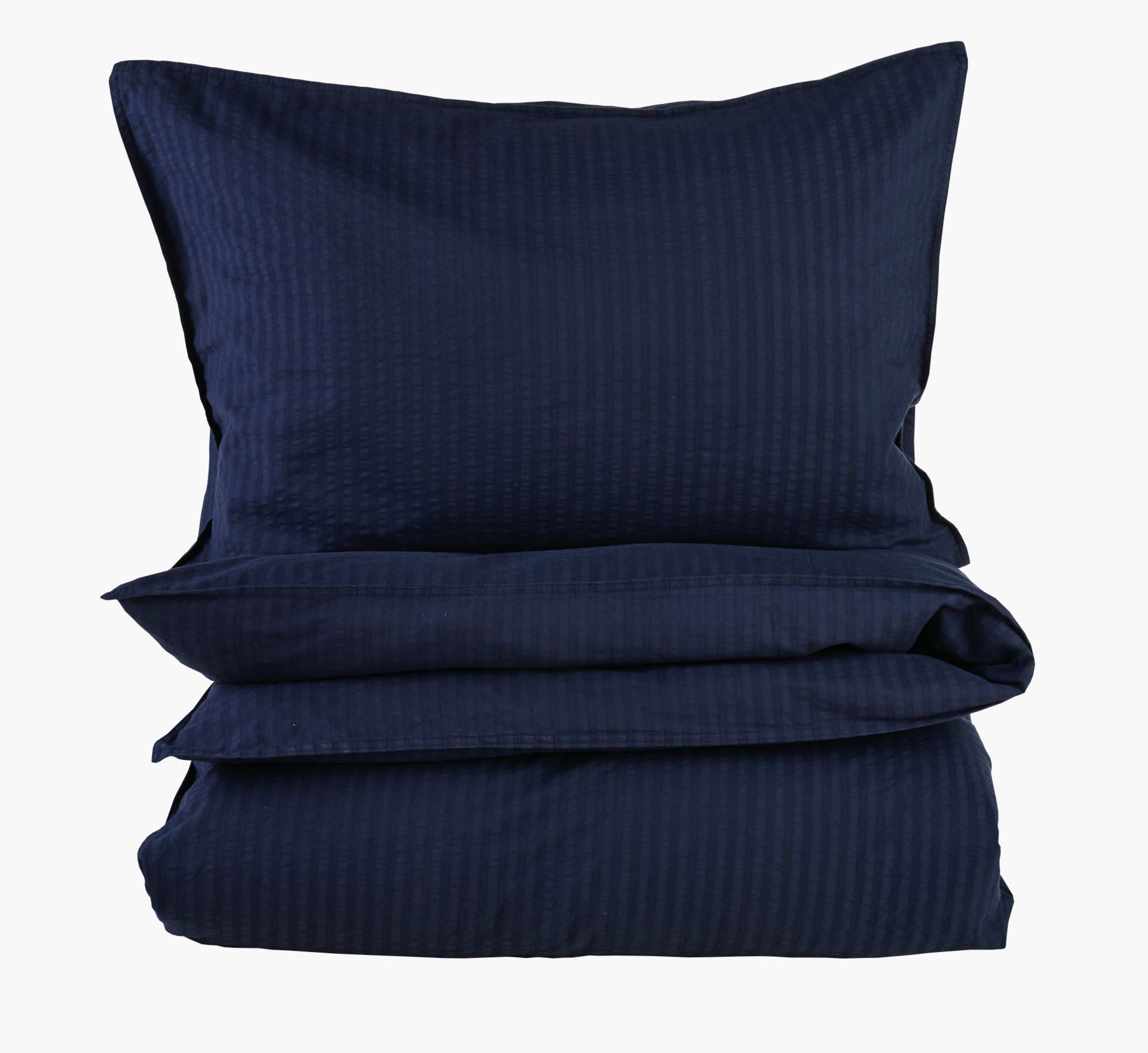 Voodipesukomplekt krepp-puuvillane tumesinine - 150x210 cm tumesinine - 1