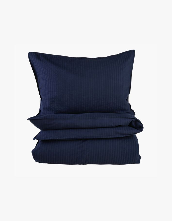 Voodipesukomplekt krepp-puuvillane tumesinine - 150x210 cm tumesinine - 1