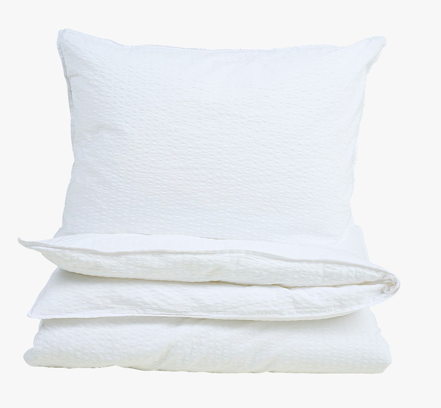 Voodipesukomplekt krepp-puuvillane valge - 230x220 cm valge - 1