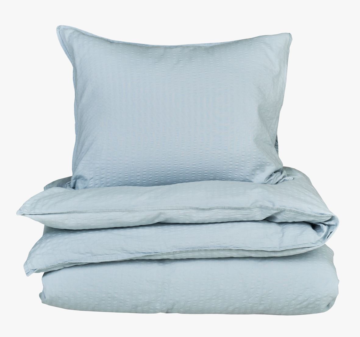 Voodipesukomplekt krepp-puuvillane taevasinine - 150x210 cm taevasinine - 1