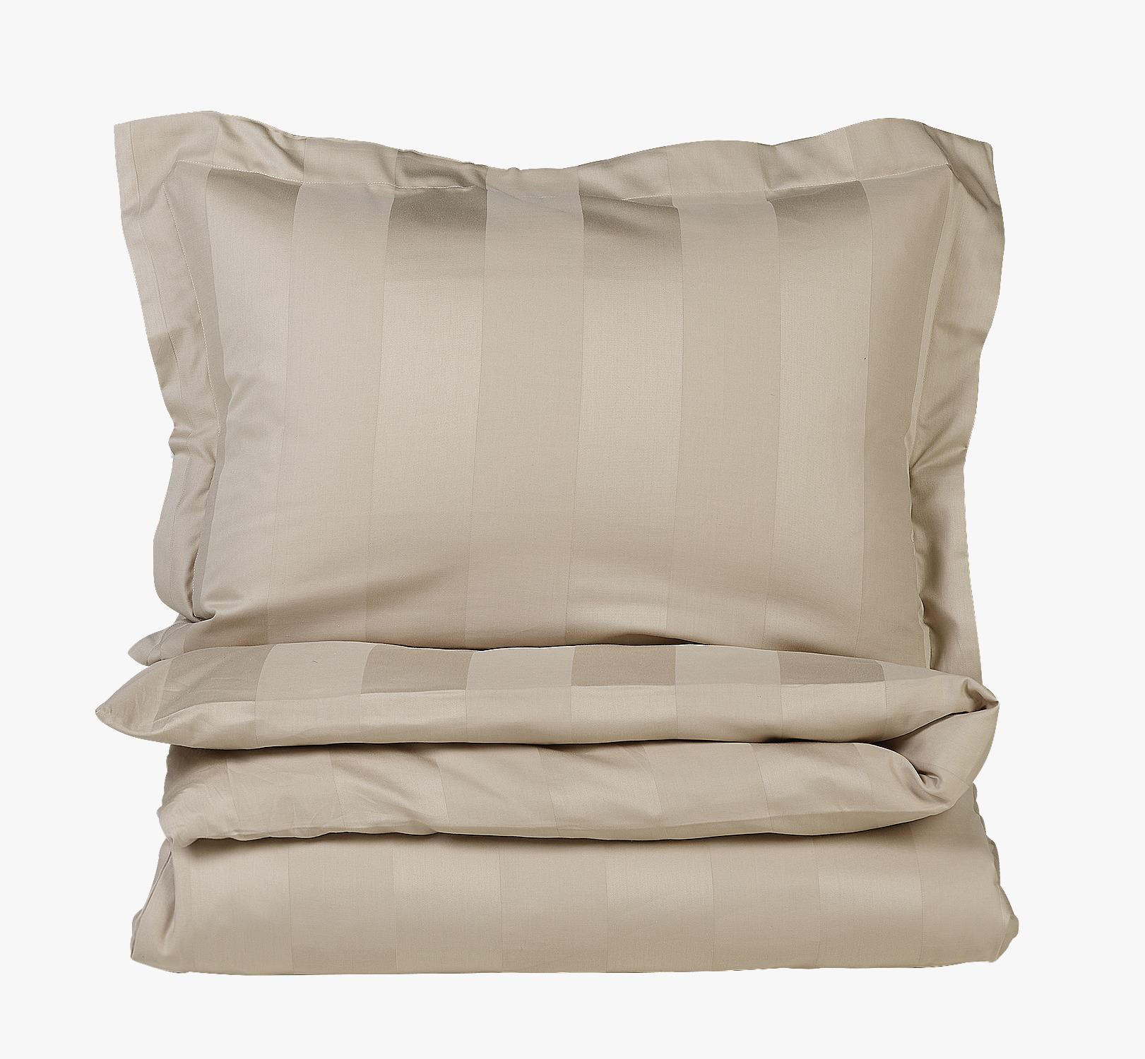 Voodipesukomplekt satiinpuuvillane hele beige - 150x210 cm hele beige - 1