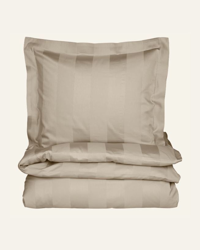 Voodipesukomplekt satiinpuuvillane hele beige - 150x210 cm hele beige - 1
