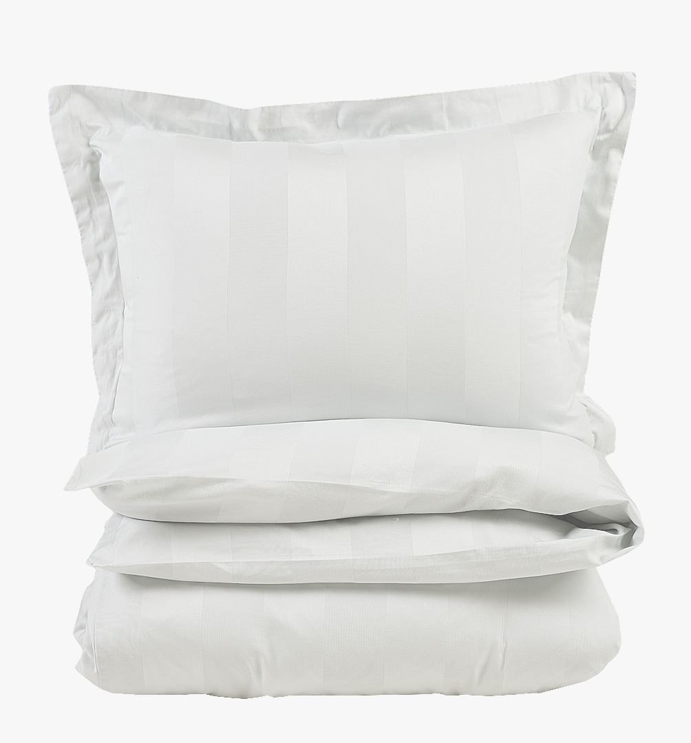 Voodipesukomplekt satiinpuuvillane loodusvalge - 150x210 cm loodusvalge - 1