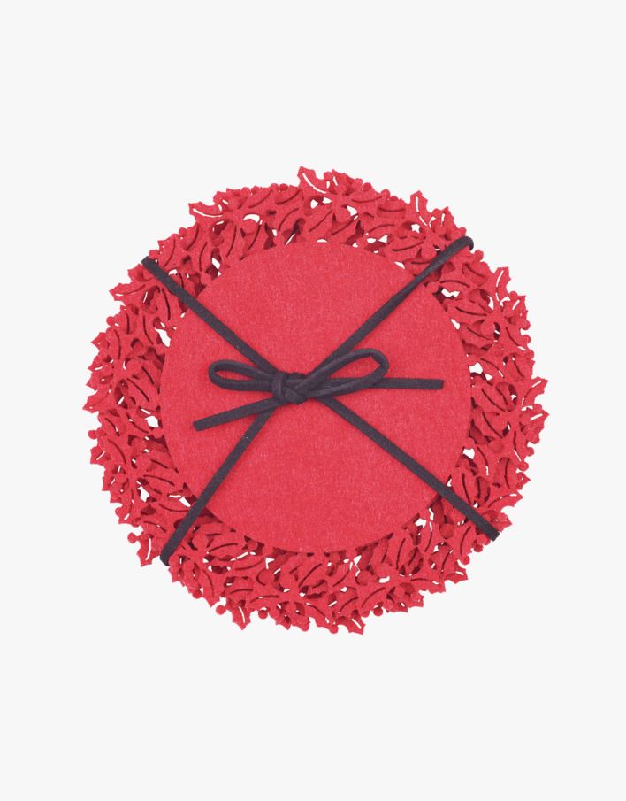 Klaasialus 4tk punane - ø12 cm punane - 1