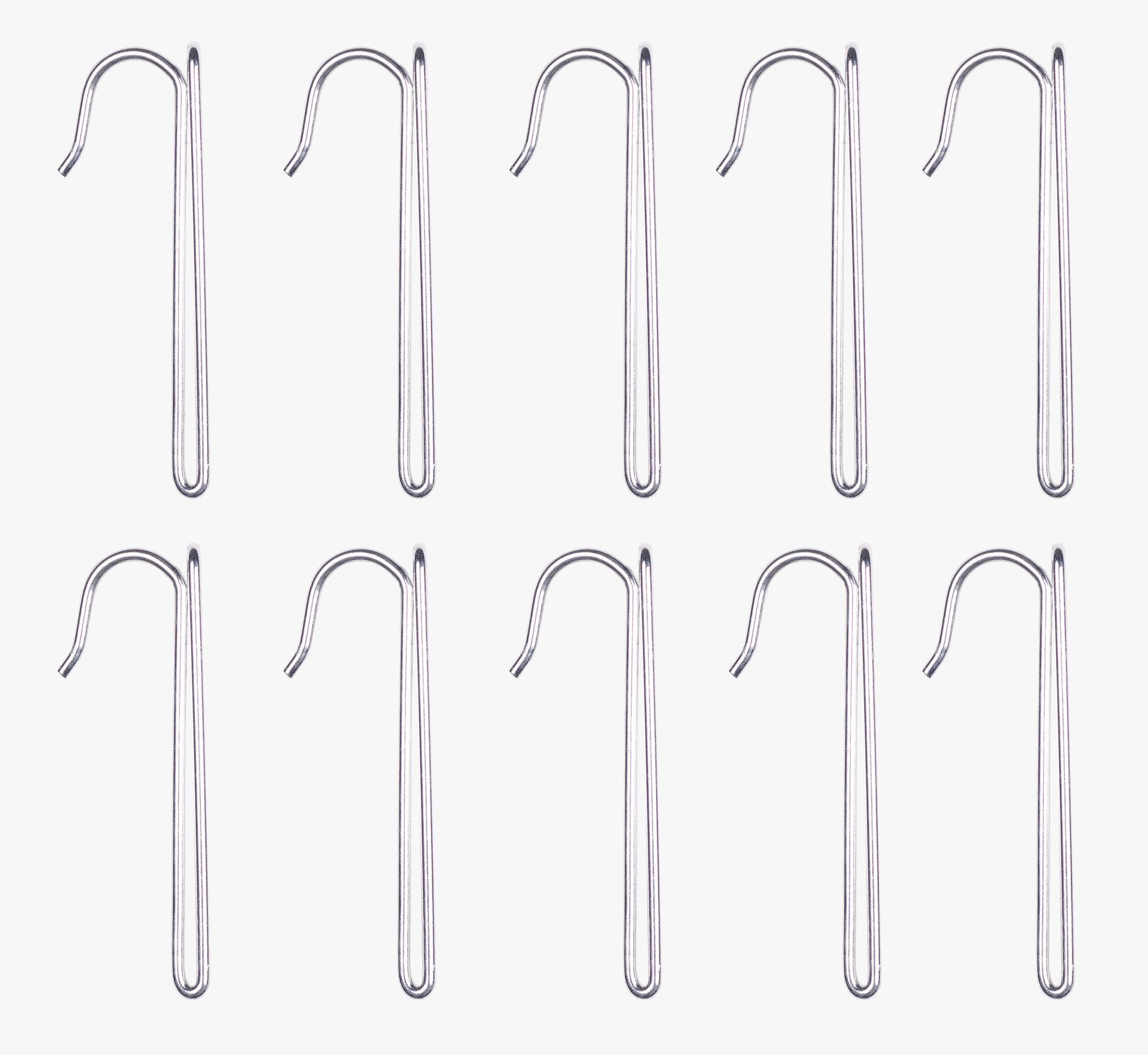 Kõrge kardinakonks terashall - 10 stk terashall - 1