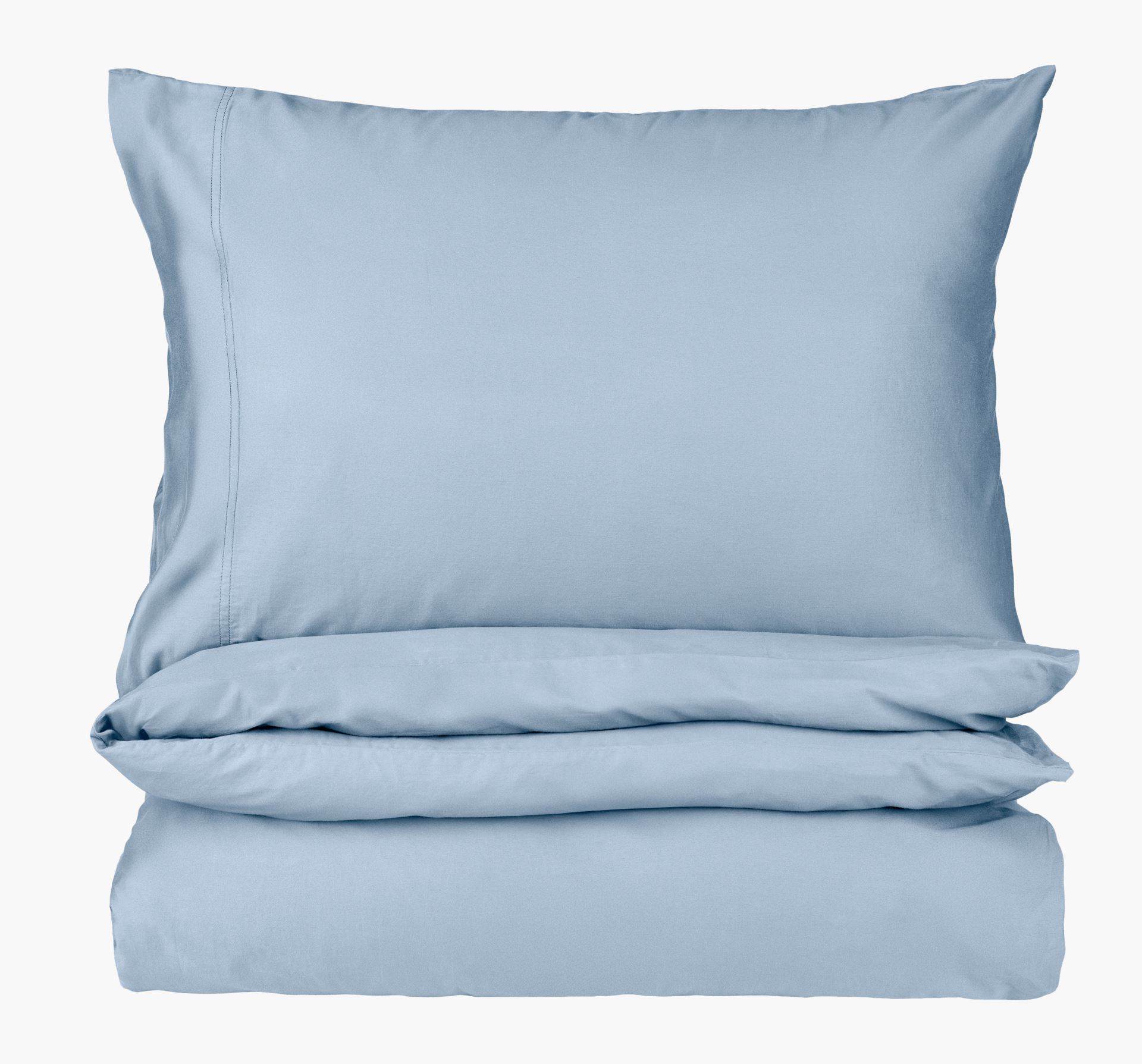 Voodipesukomplekt satiinpuuvillane taevasinine - 150x210 cm taevasinine - 1
