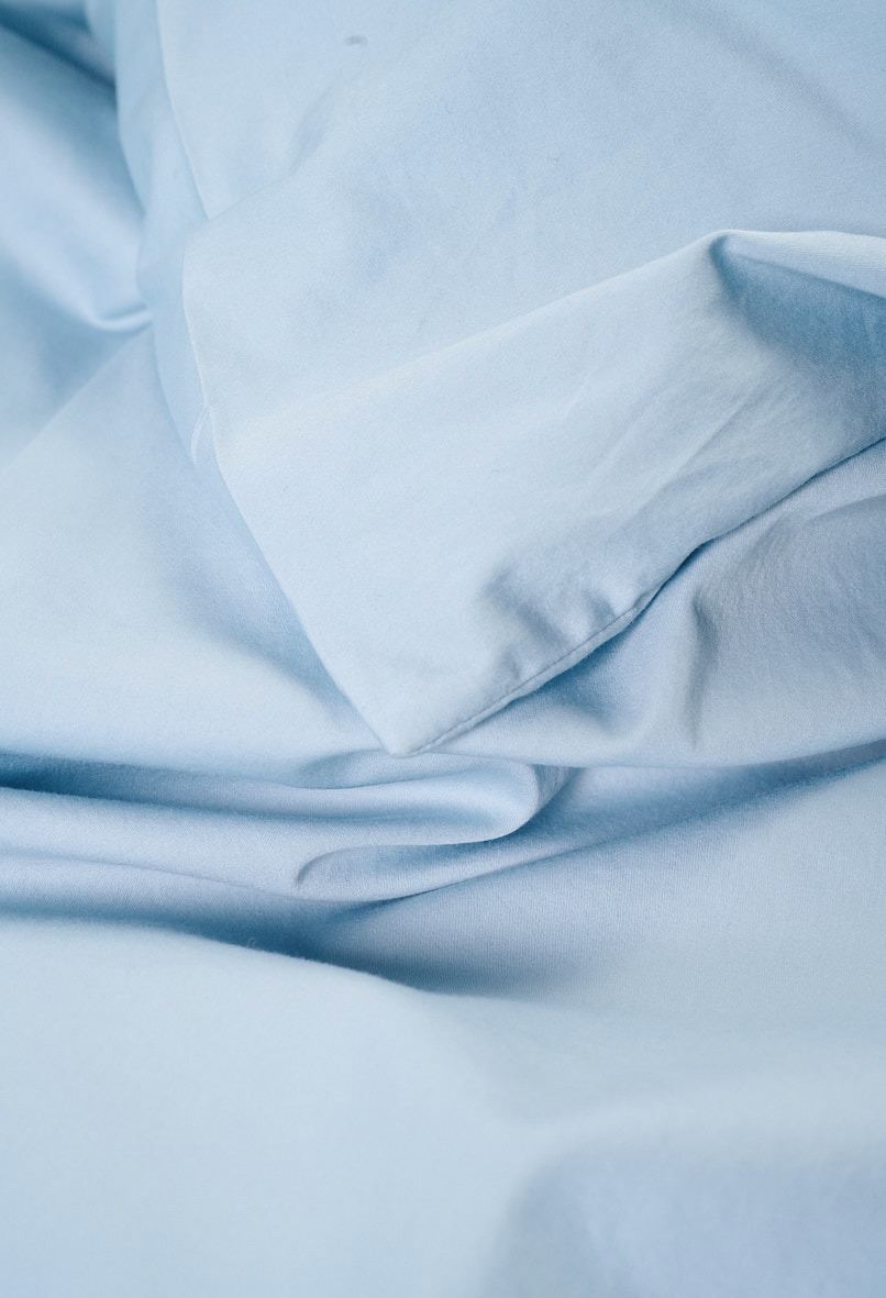 Voodipesukomplekt satiinpuuvillane taevasinine - 2