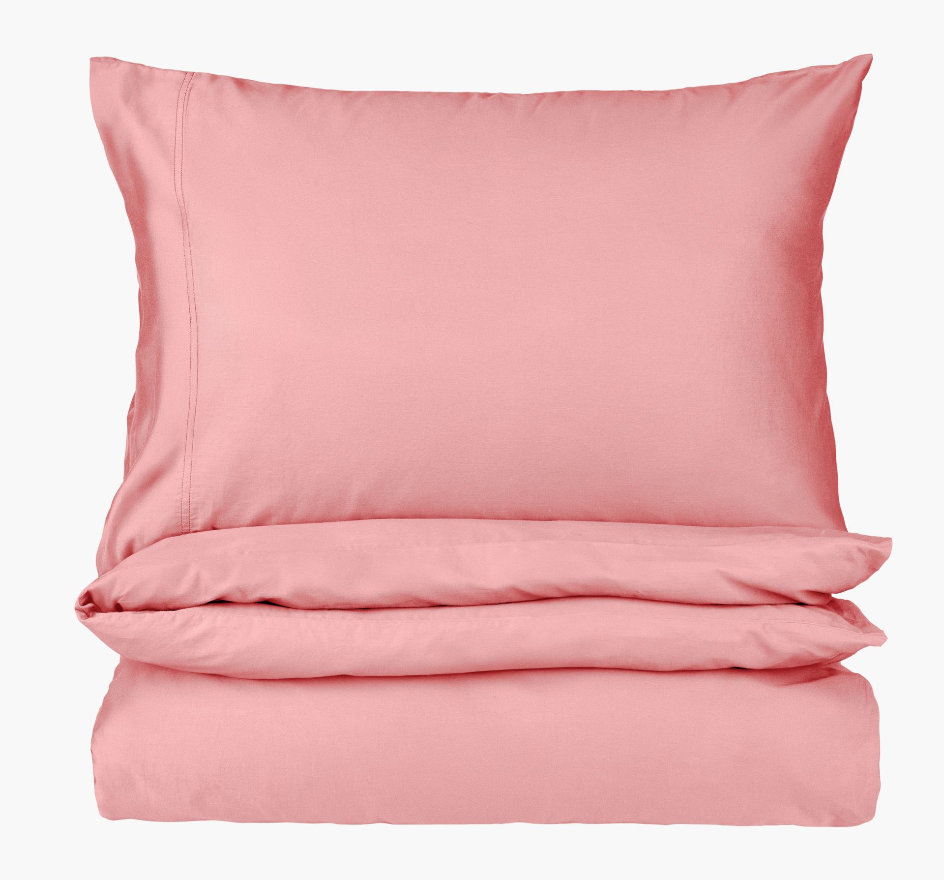 Voodipesukomplekt satiinpuuvillane kõrbe roosa - 150x210 cm kõrbe roosa - 1