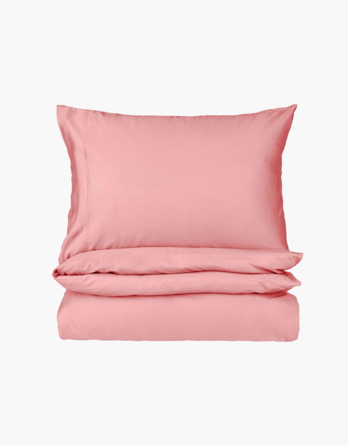 Voodipesukomplekt satiinpuuvillane kõrbe roosa - 150x210 cm kõrbe roosa - 1