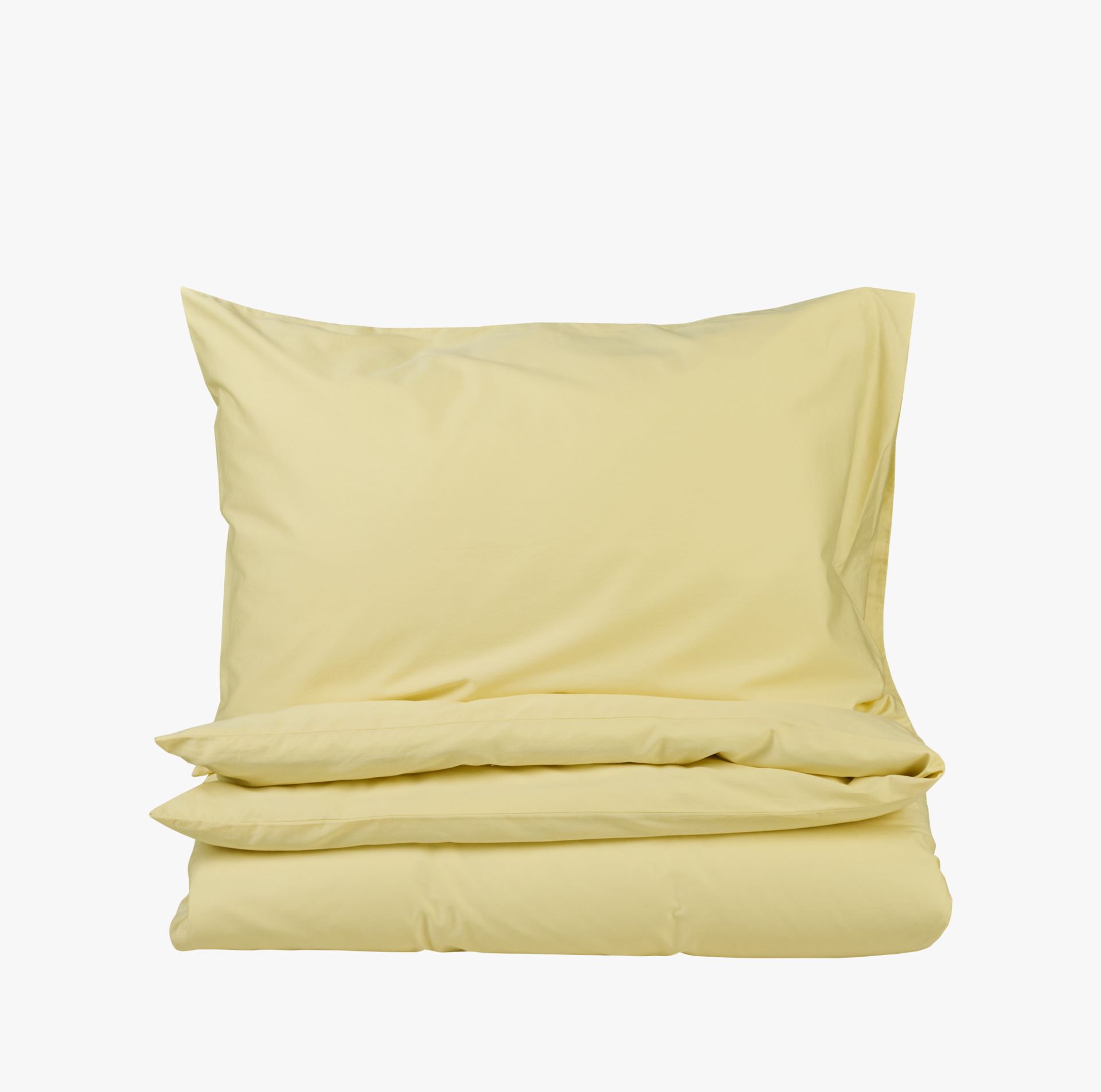 Voodipesukomplekt satiinpuuvillane hele kollane - 230x220 cm hele kollane - 1