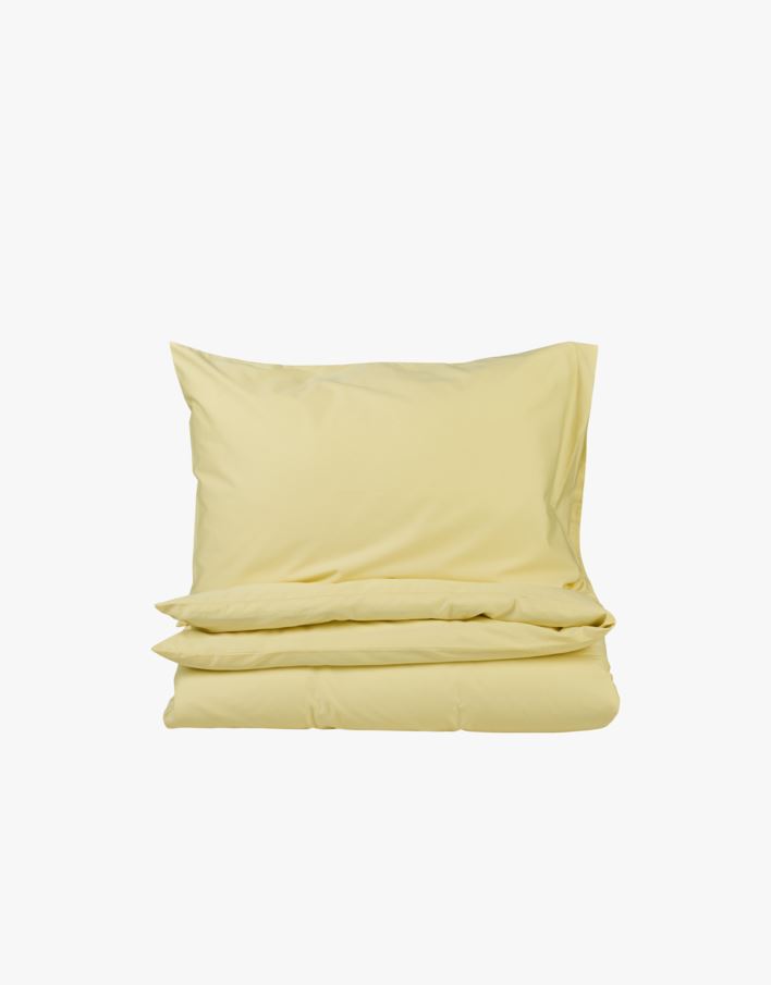 Voodipesukomplekt satiinpuuvillane hele kollane - 230x220 cm hele kollane - 1