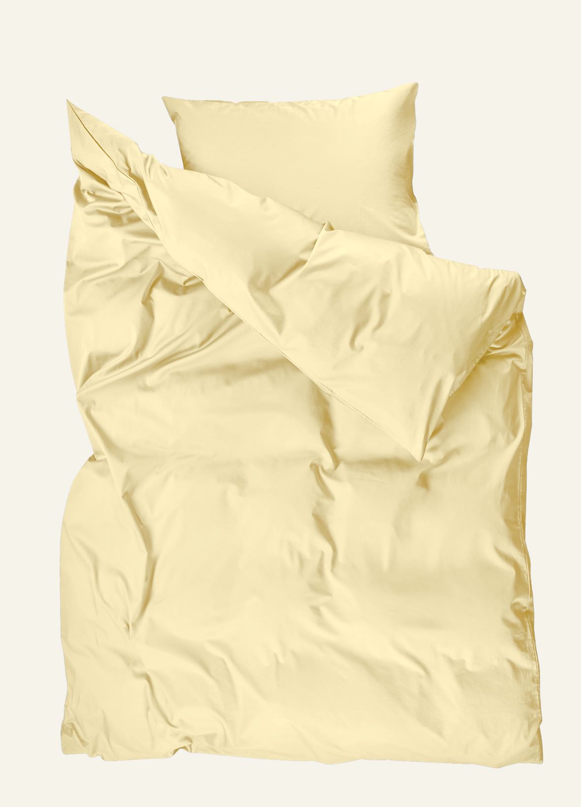 Voodipesukomplekt satiinpuuvillane hele kollane - 3