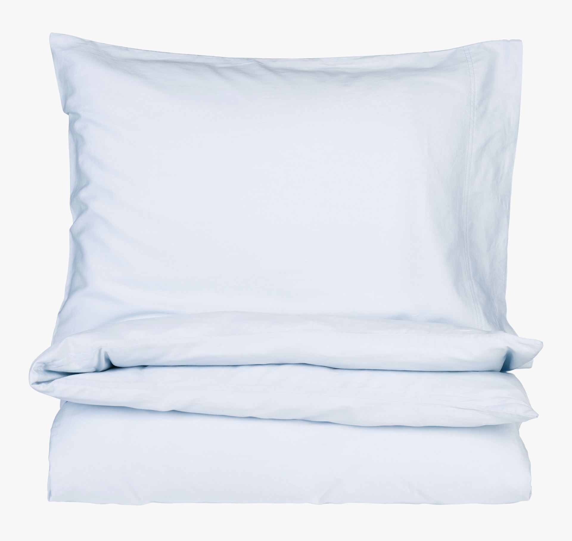 Voodipesukomplekt satiinpuuvillane hele sinine - 150x210 cm hele sinine - 1