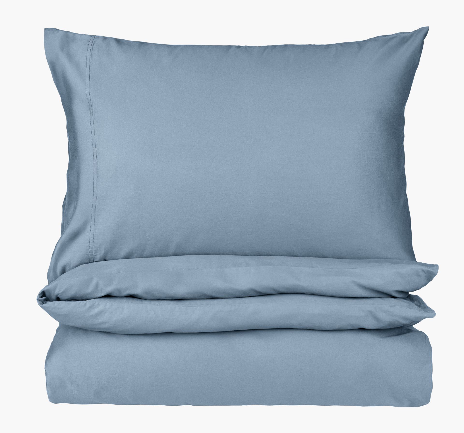 Voodipesukomplekt satiinpuuvillane sinakashall - 150x210 cm sinakashall - 1