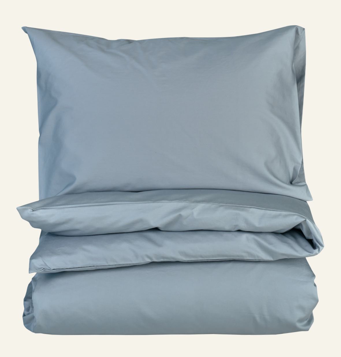 Voodipesukomplekt satiinpuuvillane sinakashall - 2