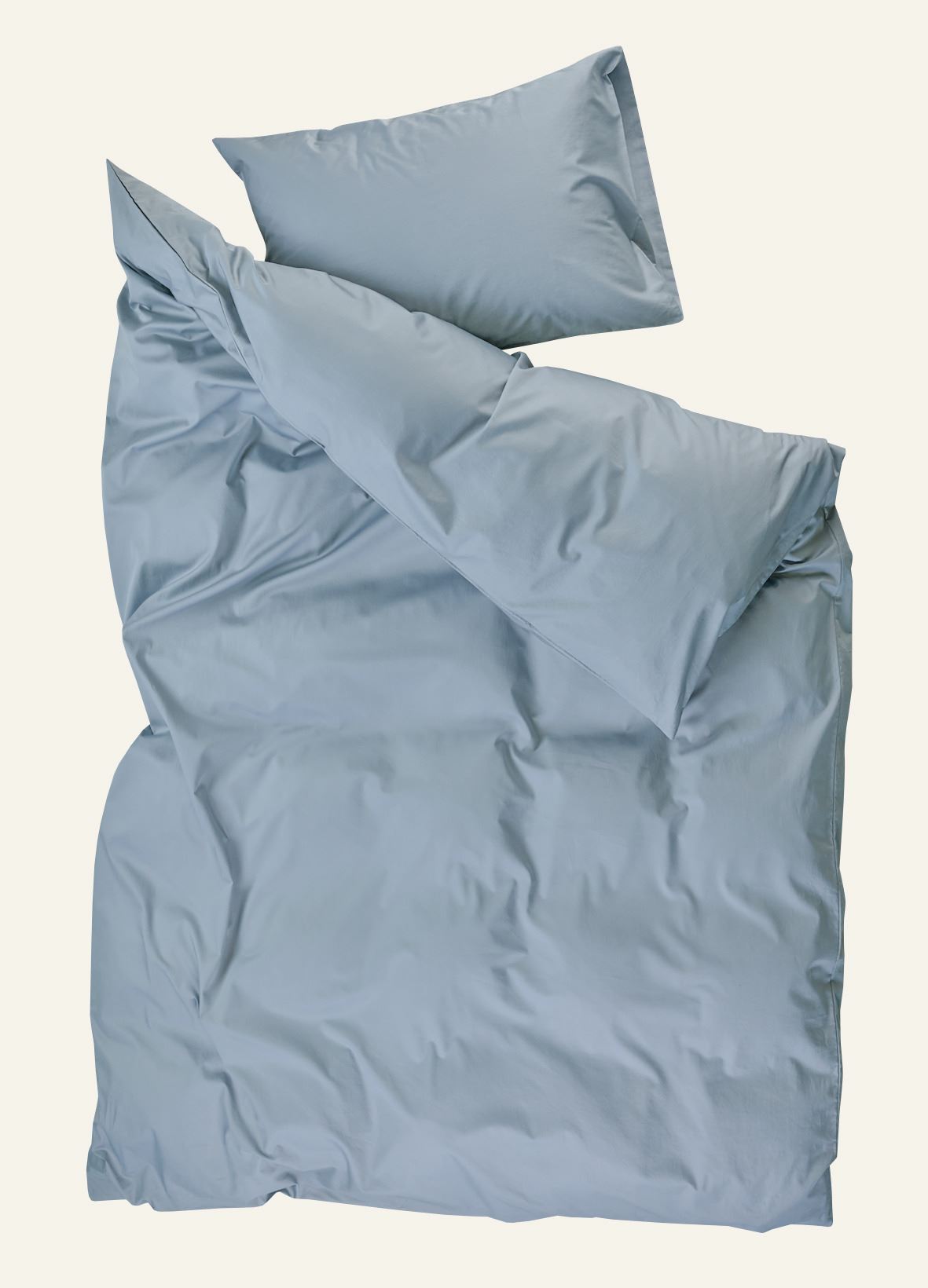 Voodipesukomplekt satiinpuuvillane sinakashall - 3