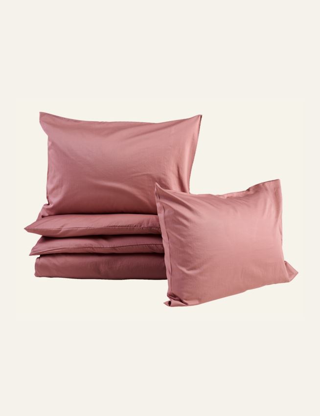 Voodipesukomplekt satiinpuuvillane vanaroosa - 4