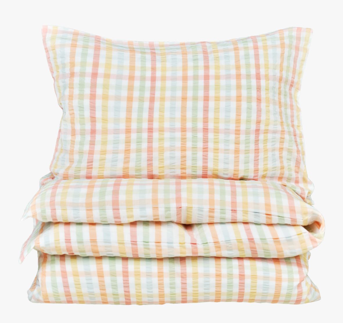 Voodipesukomplekt lõimvärvitud krepp-puuvill mitmevärviline - 230x220+50x60 cm mitmevärviline - 1