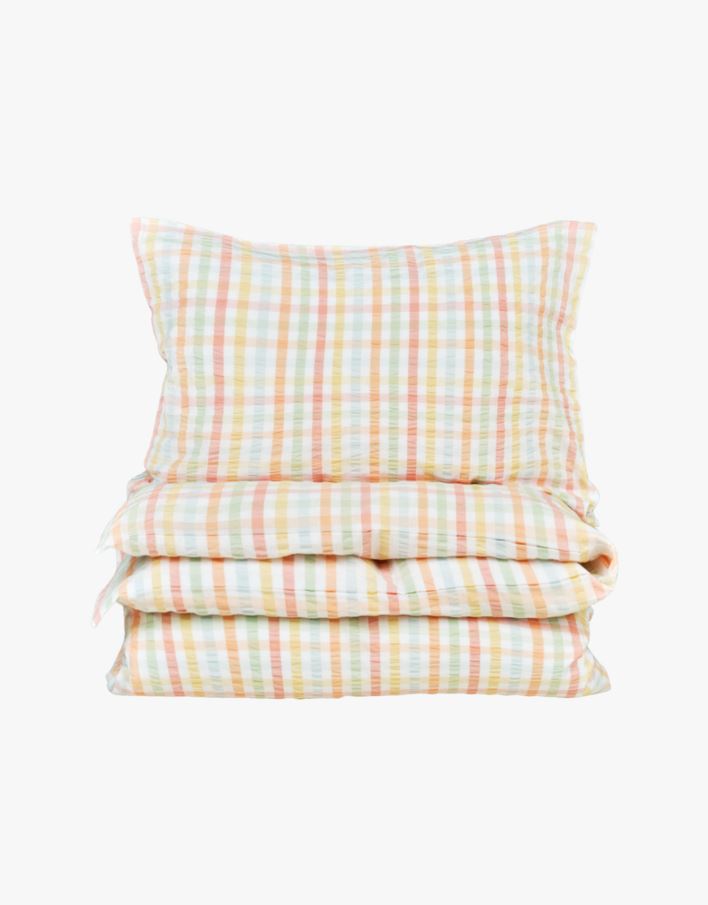 Voodipesukomplekt lõimvärvitud krepp-puuvill mitmevärviline - 230x220+50x60 cm mitmevärviline - 1