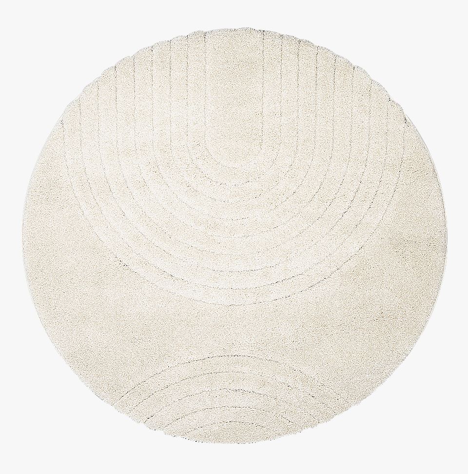 Ümmargune vaip loodusvalge - ø200 cm loodusvalge - 1