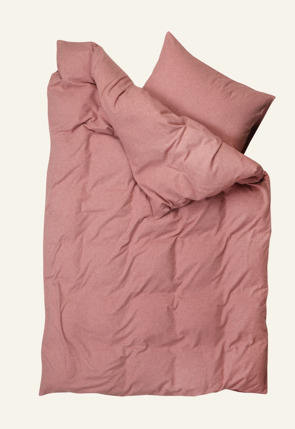 Voodipesukomplekt lõimvärvitud flanell vanaroosa - 3