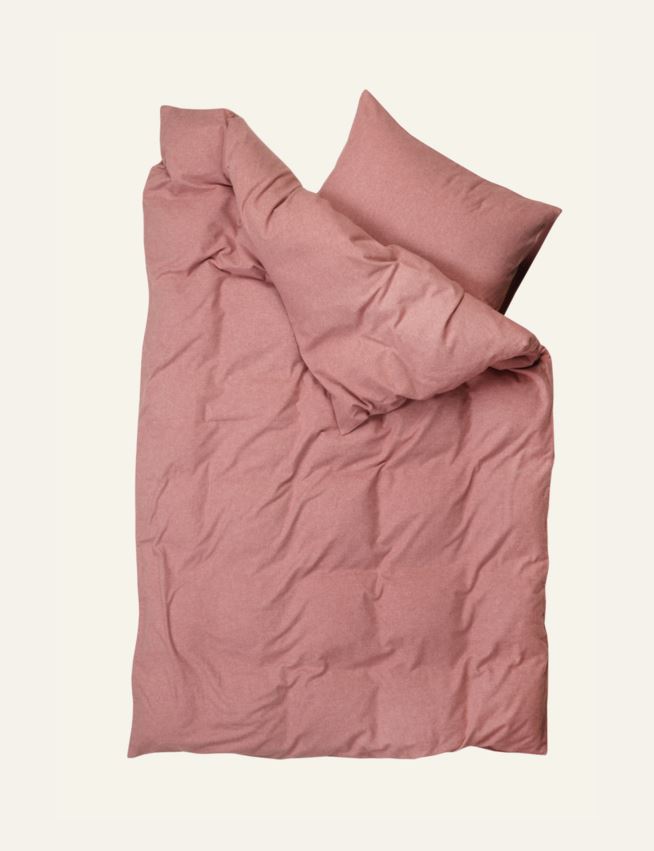Voodipesukomplekt lõimvärvitud flanell vanaroosa - 3