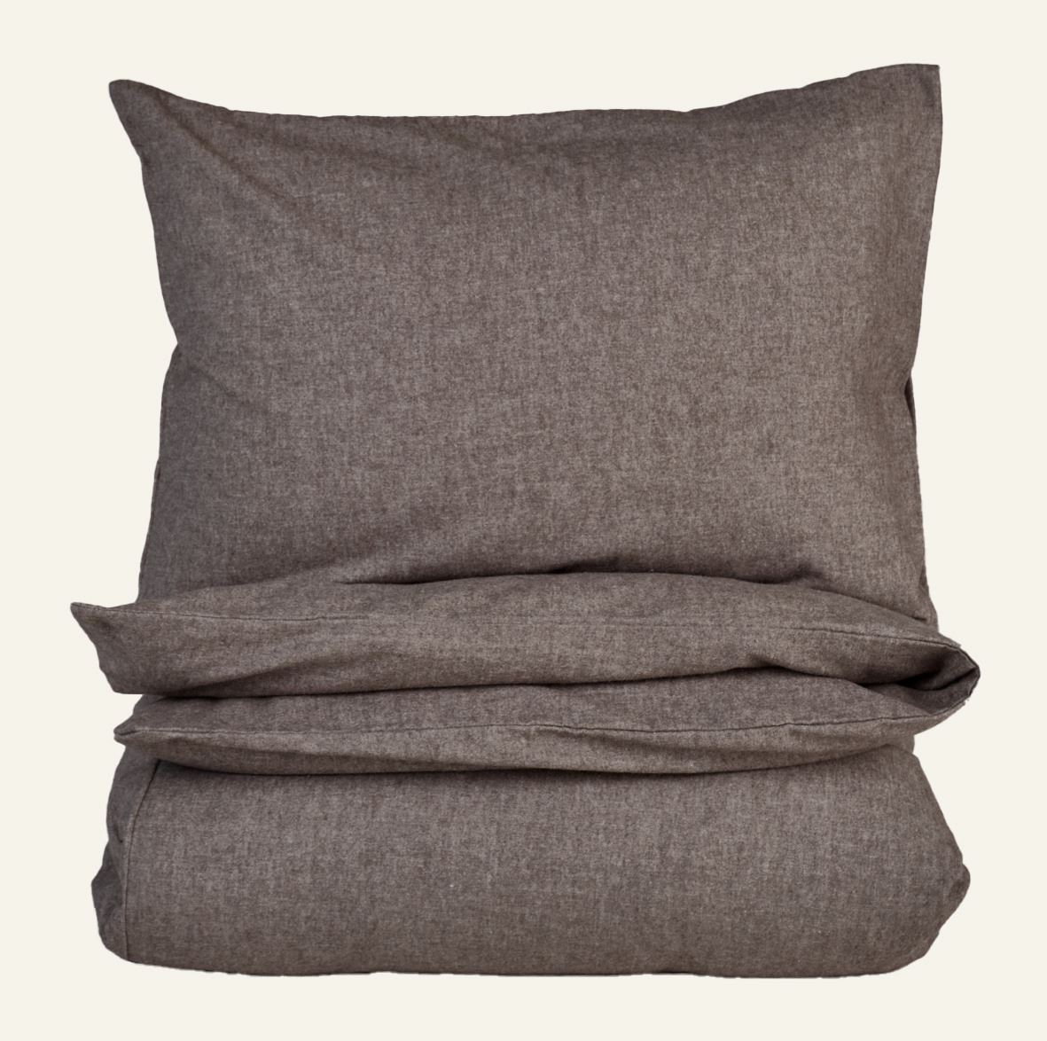 Voodipesukomplekt lõimvärvitud flanell pruun - 150x210 cm pruun - 1